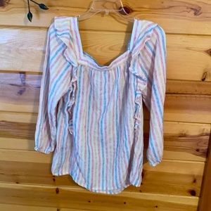 Pastel & White Blouse